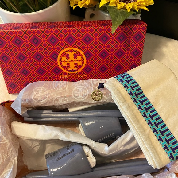 TORY BURCH DOUBLE T SPORT SLIDE - Picture 7 of 8